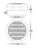 Lasi Aluminium White Wall Light IP65